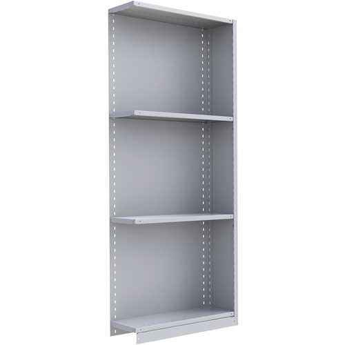 Interlok Shelving Unit, Steel, Boltless, 800 lbs. Capacity, 36" W x 88" H x 24" D Planification Entrepots Molloy