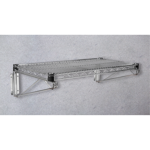 Tablette en treillis pour &eacute;tag&egrave;re robuste en treillis chromat&eacute;, 30" la x 14" p, Capacit&eacute; de 800 lb Planification Entrepots Molloy