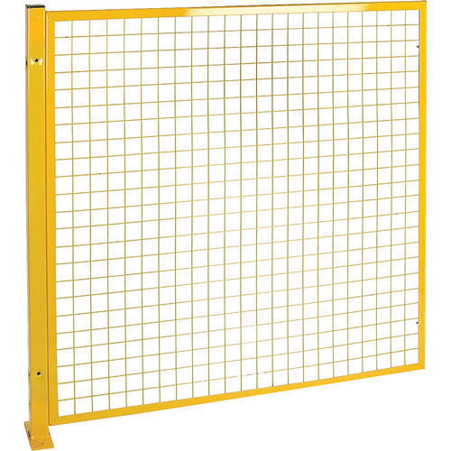 Mesh Style Perimeter Guard, 4' H x 4' W, Yellow Planification Entrepots Molloy