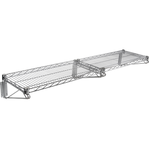 Wall Mount Wire Shelving Kit, Double Bracket, 200 lbs. Capacity, 14" D Planification Entrepots Molloy