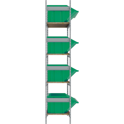 &eacute;tag&egrave;res larges avec bacs g&eacute;ants en plastique, Acier, Sans boulons, Capacit&eacute; 800 lb, 66" la x 72" h x 18" p Planification Entrepots Molloy