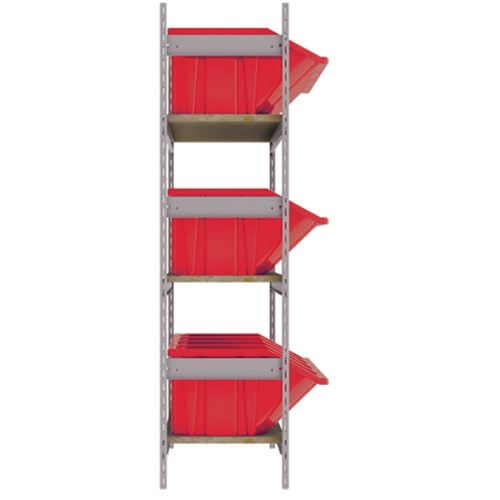 &eacute;tag&egrave;res larges avec bacs g&eacute;ants en plastique, Acier, Sans boulons, Capacit&eacute; 800 lb, 66" la x 60" h x 18" p Planification Entrepots Molloy