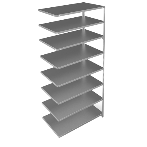 &eacute;l&eacute;ment de rayonnage, Acier galvanis&eacute;, Montant &agrave; fente, Capacit&eacute; 275 lb, 48" la x 96" h x 24" p Planification Entrepots Molloy