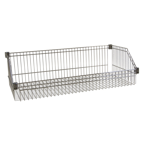 Panier-tablette en treillis m&eacute;tallique, 18" la x 48" p, Capacit&eacute; de 400 lb Planification Entrepots Molloy