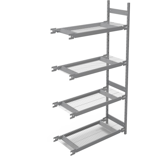 Wide Span Storage Shelving, Steel, Boltless, 1340 lbs. Capacity, 42" W x 84" H x 18" D Planification Entrepots Molloy