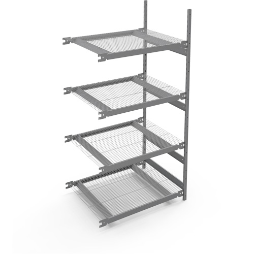 Wide Span Storage Shelving, Steel, Boltless, 1340 lbs. Capacity, 42" W x 84" H x 32" D Planification Entrepots Molloy