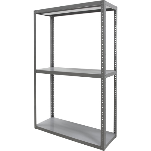 Heavy-Duty Shelving, Steel, Bolted, 3000 lbs. Capacity, 36" W x 72" H x 18" D Planification Entrepots Molloy