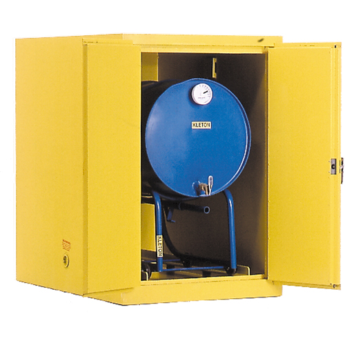 Drum Safety Cabinets, 400 lbs. Cap., Yellow Planification Entrepots Molloy