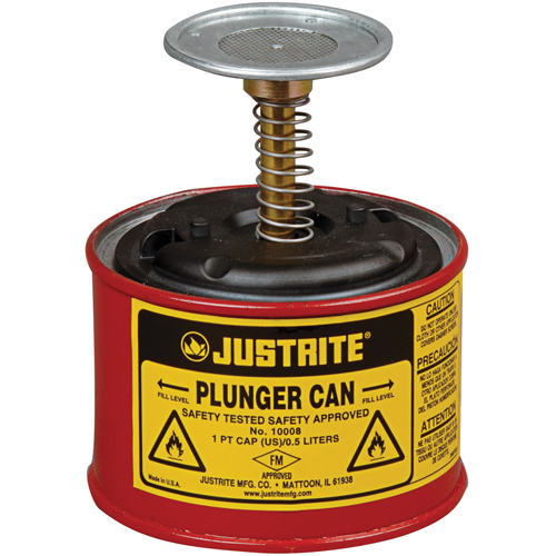 Plunger Cans, 1 pt. Capacity Planification Entrepots Molloy