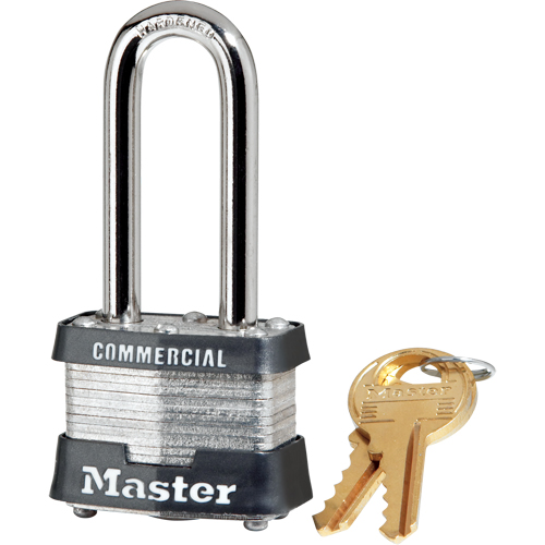 Laminated Padlock, Silver, Keyed Different, Laminated Steel, 1-9/16" Width Planification Entrepots Molloy