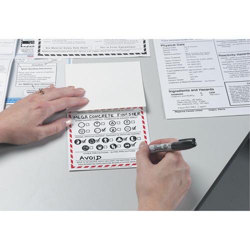 &eacute;tiquettes SIMDUT fabriqu&eacute;es sur place, Vinyle, Feuille, 5" lo x 5" la Planification Entrepots Molloy