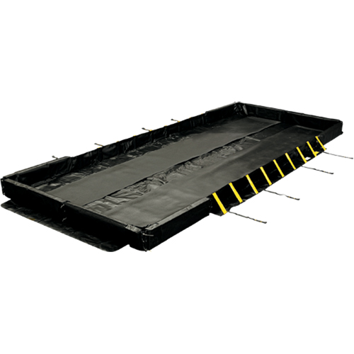 Berme repliable Stinger, Capacit&eacute; 3231 gal. US, 36' la x 12' lo x 12" h, Support &agrave; encliqueter Planification Entrepots Molloy