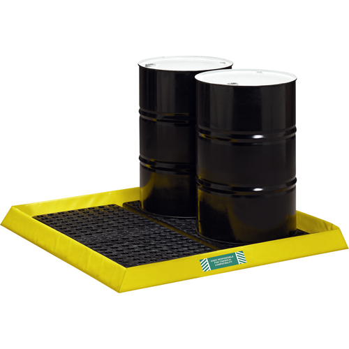 Postes de travail flexibles Spillpal sans grille, Capacit&eacute; 29 gal. US, 4' la x 4' lo x 3" h, Paroi en mousse Planification Entrepots Molloy