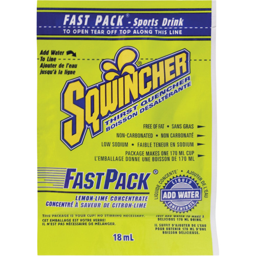 Sqwincher&reg; Boisson de r&eacute;hydratation Fast Pack, Emballage-portion, Citron-lime Planification Entrepots Molloy