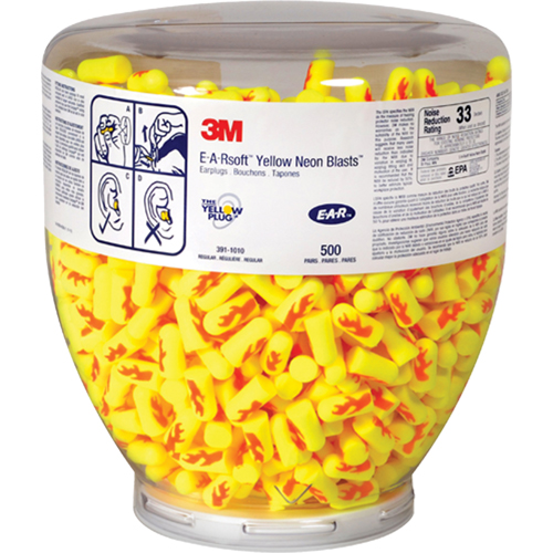 Bouchons d'oreilles E-A-RSoft Yellow Neon, Vrac - Contenant Planification Entrepots Molloy
