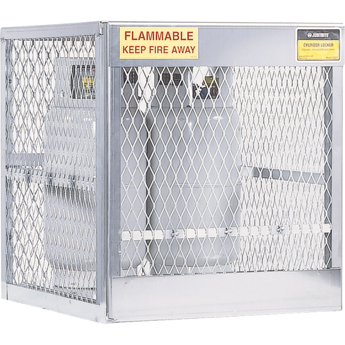 Armoires en aluminium pour bouteilles GPL, nbre de bouteilles: 4, 30" , 32" , 33-1/2" , Argent Planification Entrepots Molloy