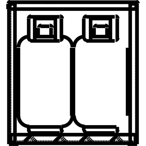 Armoires en aluminium pour bouteilles GPL, nbre de bouteilles: 4, 30" , 32" , 33-1/2" , Argent Planification Entrepots Molloy