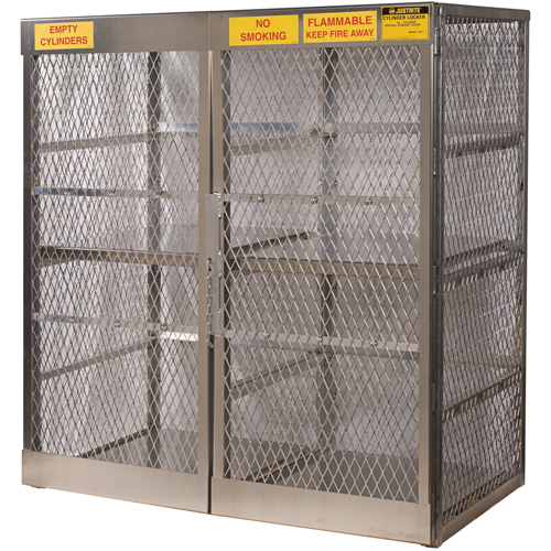Armoires en aluminium pour bouteilles GPL, nbre de bouteilles: 16, 60" , 32" , 65" , Argent Planification Entrepots Molloy