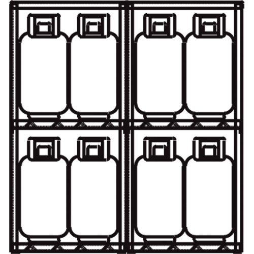 Armoires en aluminium pour bouteilles GPL, nbre de bouteilles: 16, 60" , 32" , 65" , Argent Planification Entrepots Molloy