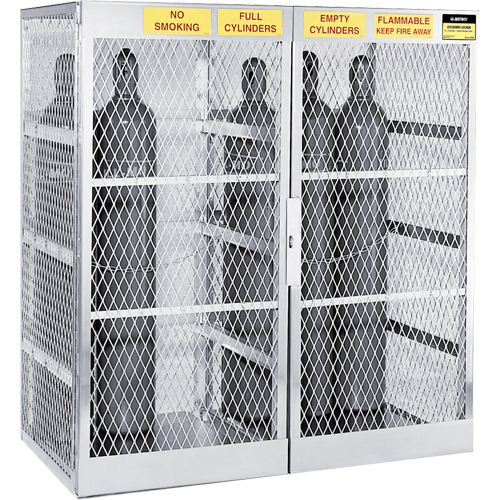 Armoires en aluminium pour bouteilles GPL, nbre de bouteilles: 20, 60" , 32" , 65" , Argent Planification Entrepots Molloy