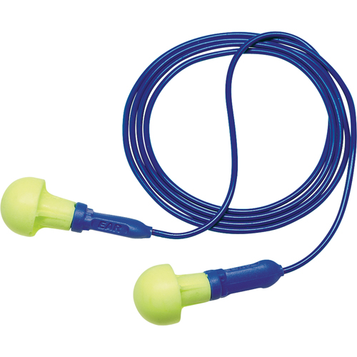 Bouchons d'oreilles d&eacute;tectables E-A-R Push-ins, Avec cordon, Taille unique, Vrac - Sac en poly, NRR dB NRR 28 dB Planification Entrepots Molloy