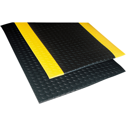 Tapis Sof-Tred No 419 avec Dyna-Shield, Losange, 2' x 3' x 1/2", Noir, PVC Planification Entrepots Molloy