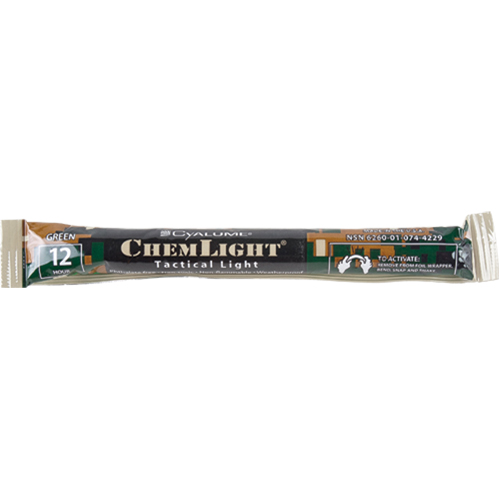 B&acirc;tons de s&eacute;curit&eacute; luminescents Cyalume 6", Vert, Dur&eacute;e 12 h Planification Entrepots Molloy
