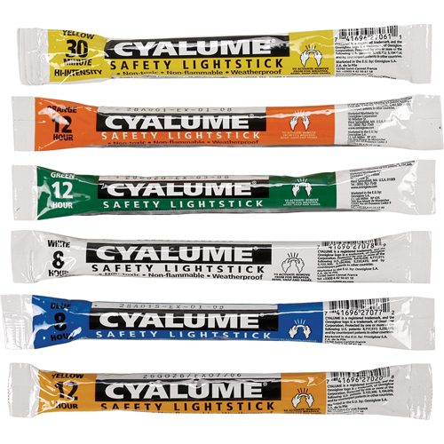 B&acirc;tons de s&eacute;curit&eacute; luminescents Cyalume 6", Vert, Dur&eacute;e 12 h Planification Entrepots Molloy