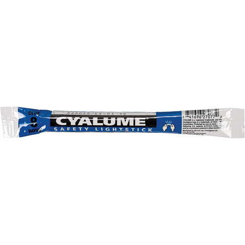 B&acirc;tons de s&eacute;curit&eacute; luminescents Cyalume 6", Bleu, Dur&eacute;e 8 h Planification Entrepots Molloy