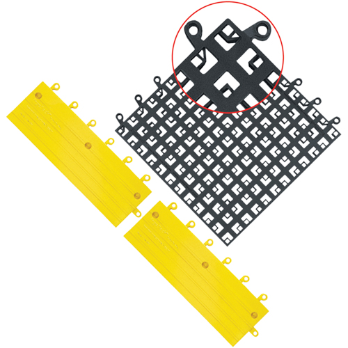 Carrelage no 560 ErgoDeck , PVC, 1-1/2' la c, 1-1/2' lo, 7/8" &eacute;paisseur, Noir Planification Entrepots Molloy