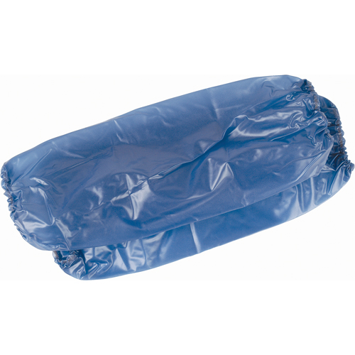 Manchettes l&eacute;ger, Longueur de 18", Vinyle, Bleu Planification Entrepots Molloy