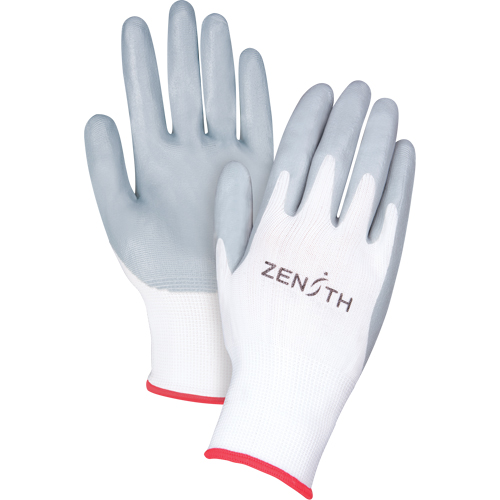 Lightweight Breathable Coated Gloves, 7/Small, Foam Nitrile Coating, 13 Gauge, Polyester Shell Planification Entrepots Molloy