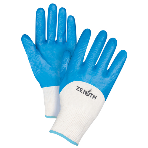 Seamless-Knit Medium-Weight Coated Gloves, 10/X-Large, Nitrile Coating, 13 Gauge, Cotton Shell Planification Entrepots Molloy