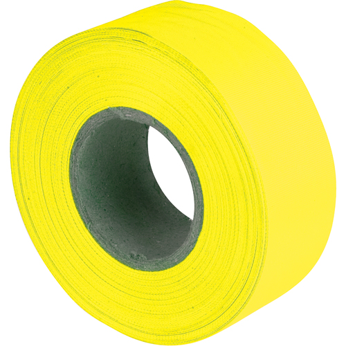 Rubans pour signalisation, 1,2" la x 150' lo, Jaune fluorescent Planification Entrepots Molloy