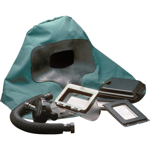 Abrasi-Blast Supplied-Air Respirator Shoulder-Length Hood, Medium, Soft Top, Single Shroud Planification Entrepots Molloy