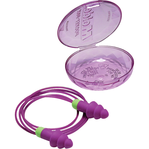 Bouchons d'oreilles r&eacute;utilisables Rockets, Avec cordon, Vrac - &eacute;tui en plastique, 27 dB NRR, Taille unique Planification Entrepots Molloy