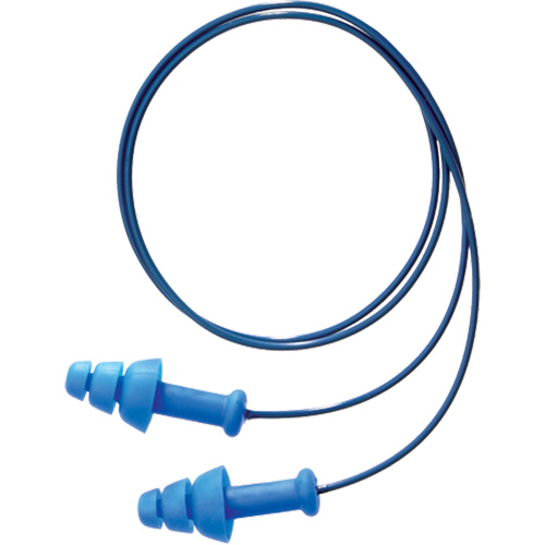 Bouchons d'oreilles r&eacute;utilisables et d&eacute;tectable SmartFit de Howard Leight, Avec cordon, Taille unique, Vrac - Boîte, NRR dB 25 Planification Entrepots Molloy