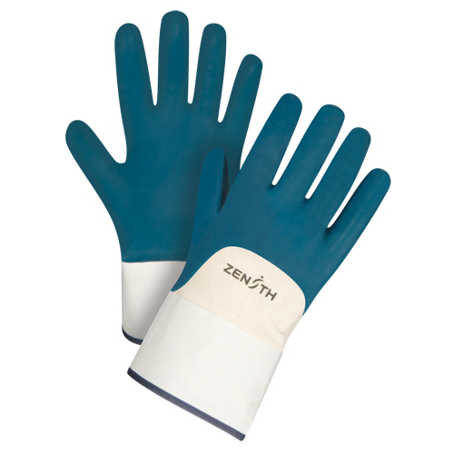 Gants &agrave; poignet de s&eacute;curit&eacute; de poids lourd, 10/T-Grand, R&ecirc;vetement Nitrile, Enveloppe en Coton Planification Entrepots Molloy