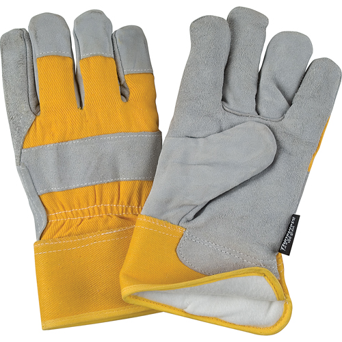 Gants d'ajusteur doubl&eacute;s pour l'hiver &agrave; chaleur sup&eacute;rieure, Moyen, Paume en Cuir de vache refendu, Doublure en Thinsulate Planification Entrepots Molloy