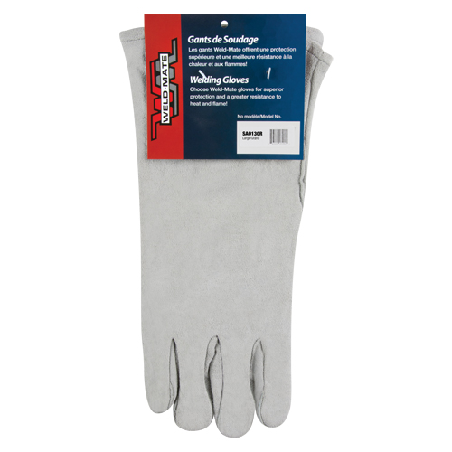 Standard-Duty Welder's Gloves, Split Cowhide, Size Large Planification Entrepots Molloy