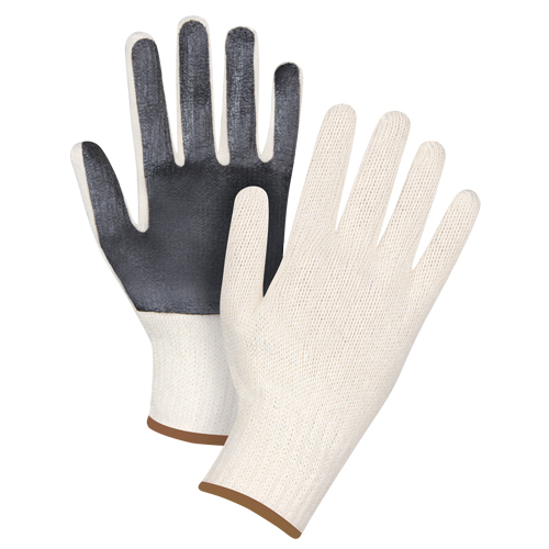 Gants en tricot &agrave; paume enduite, Poly/coton, Un c&ocirc;t&eacute;, Calibre 7, Grand Planification Entrepots Molloy