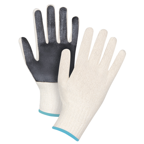 Gants en tricot &agrave; paume enduite, Poly/coton, Un c&ocirc;t&eacute;, Calibre 7, T-Grand Planification Entrepots Molloy