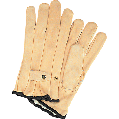 Gants de cordeur doubl&eacute;s pour l'hiver, Petit, Paume Cuir fleur de vache, Doubleure Molleton Planification Entrepots Molloy