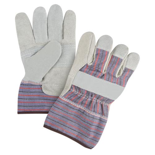 Gants d'ajusteur &agrave; paume renforc&eacute;e de premi&egrave;re qualit&eacute;, Grand, Paume en Cuir de vache refendu, Doublure en Coton Planification Entrepots Molloy