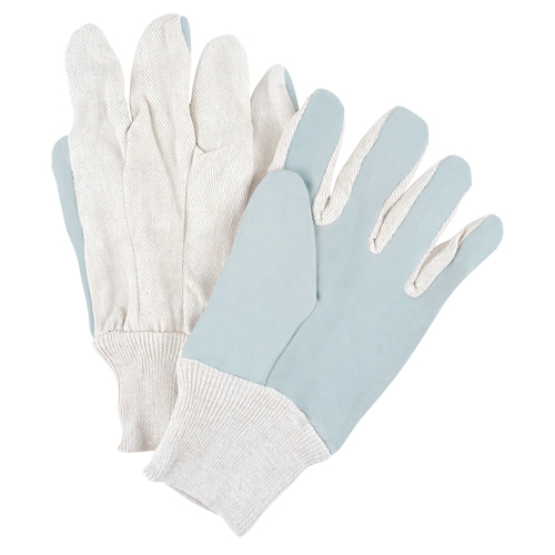 Premium Work Gloves, Large, Split Cowhide Palm Planification Entrepots Molloy