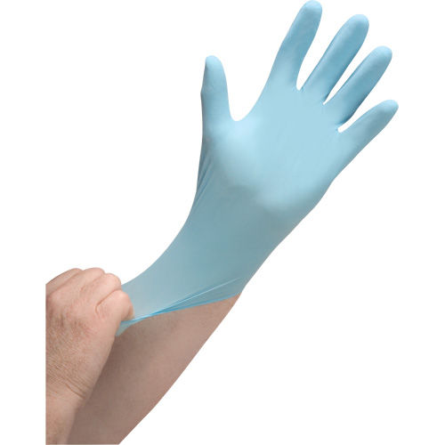 Puncture-Resistant Medical-Grade Disposable Gloves, Small, Nitrile, 4.5-mil, Powder-Free, Blue, Class 2 Planification Entrepots Molloy
