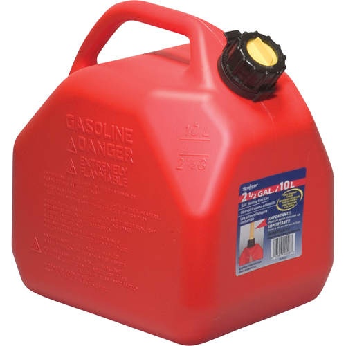 Jerry Cans, 2.5 US gal./10 L, Red, CSA Compliant/ULC Planification Entrepots Molloy