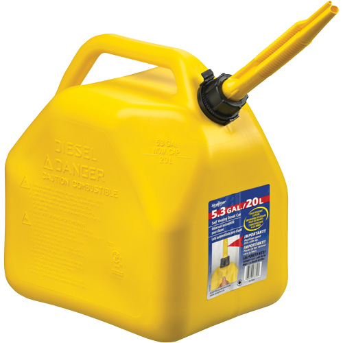 Jerricans, 5,3 gal. US/20,06 L, Jaune, Conformes aux normes CSA/ULC Planification Entrepots Molloy