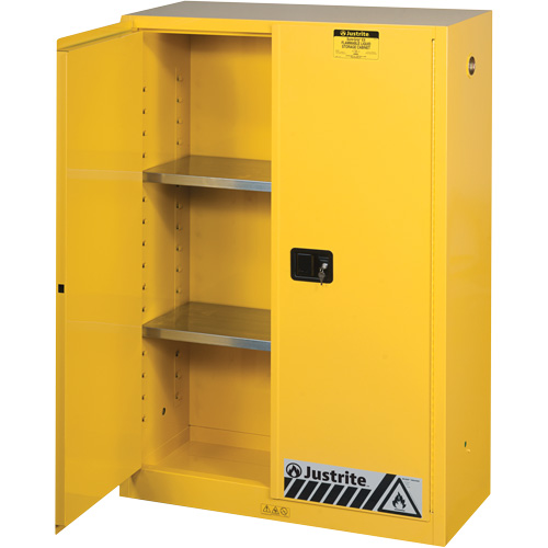 Armoires Sure-Grip EX pour produits inflammables, 45 gal., 2 Porte(s), 43" La x 65" h x 18" p Planification Entrepots Molloy