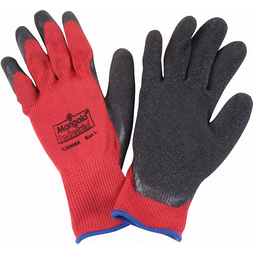 Gants enduits de latex de caoutchouc naturel, 9/Grand, R&ecirc;vetement Latex de caoutchouc, Calibre 10, Enveloppe en Polyester/Coton Planification Entrepots Molloy
